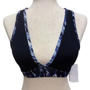 Splendid NWT Navy Plunge Sports Bra Women XS
